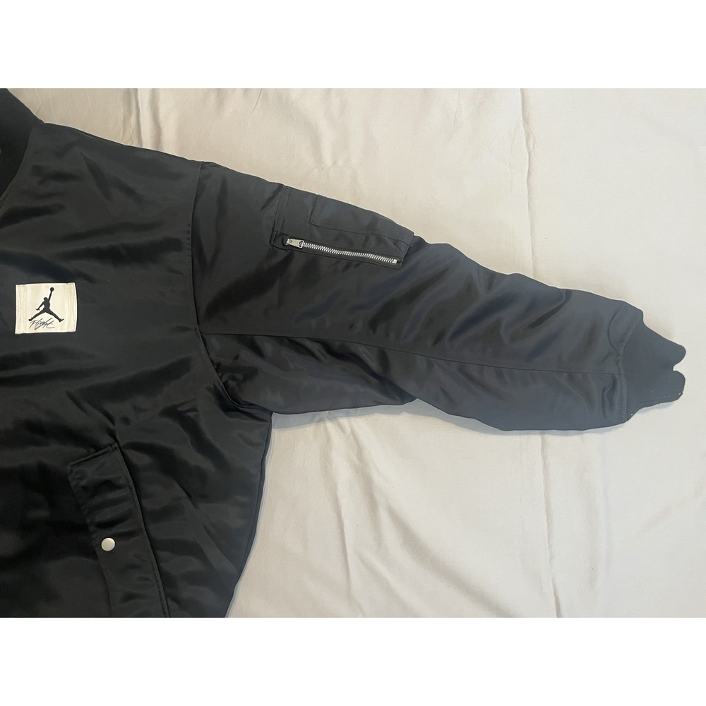 Air Jordan Reversible Varsity Jacket Black Coat Puffy 2XL DQ7344-010 - Picture 8 of 16